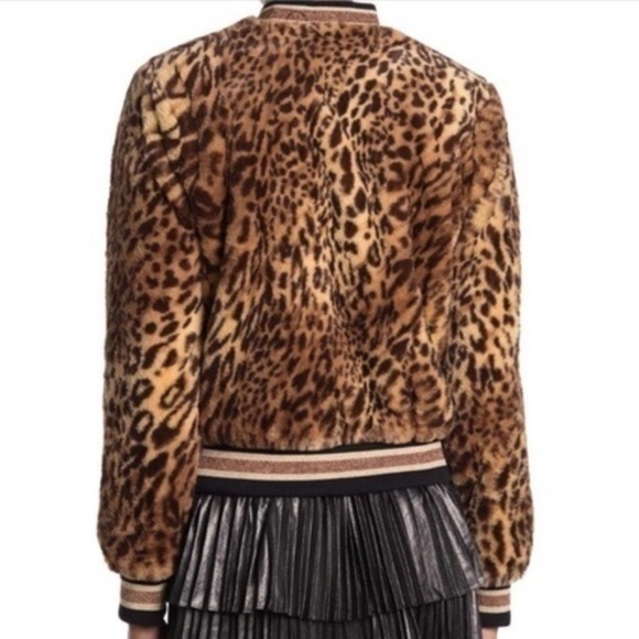 Bailey 44 faux fur leopard bomber jacket - Picture 9 of 12